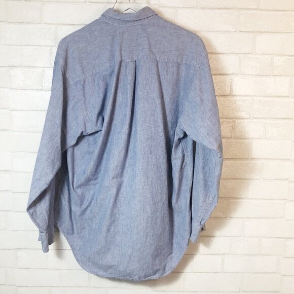 Duck Head Vintage Chambray Cotton Button Down Shirt Made in USA Men's Size L - Picture 5 of 5